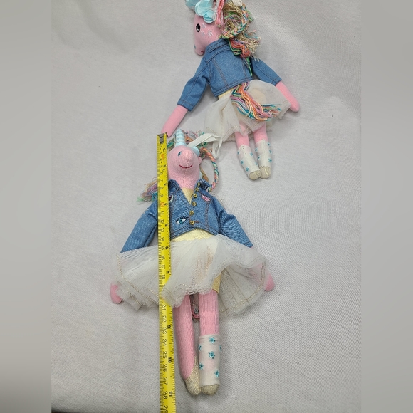 Pottery barn kids SOPHIE THE UNICORN Designer doll Rainbow Ornaments Lot Of 2 - Picture 9 of 9